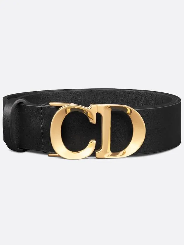 30mm Smooth Calfskin Belt Black