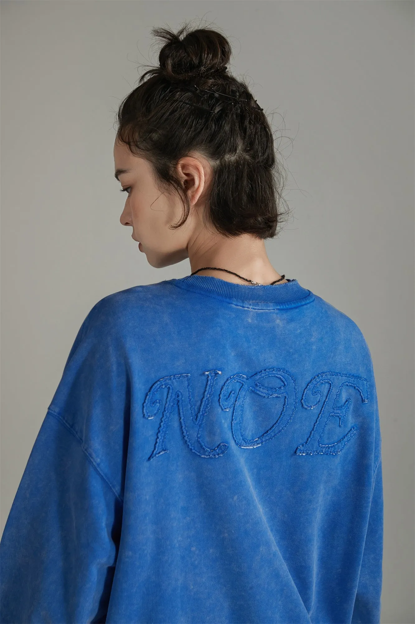 Basic Embroidery Overfit Sweatshirt