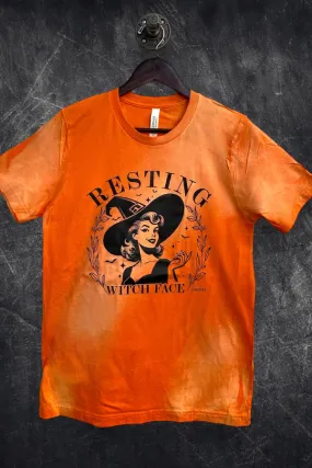 BC BL DTF RESTING WITCH FACE - BLEACHED ORANGE