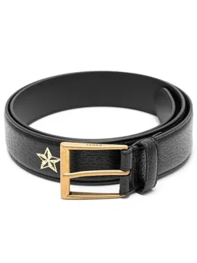 Bee Star Leather Belt Black