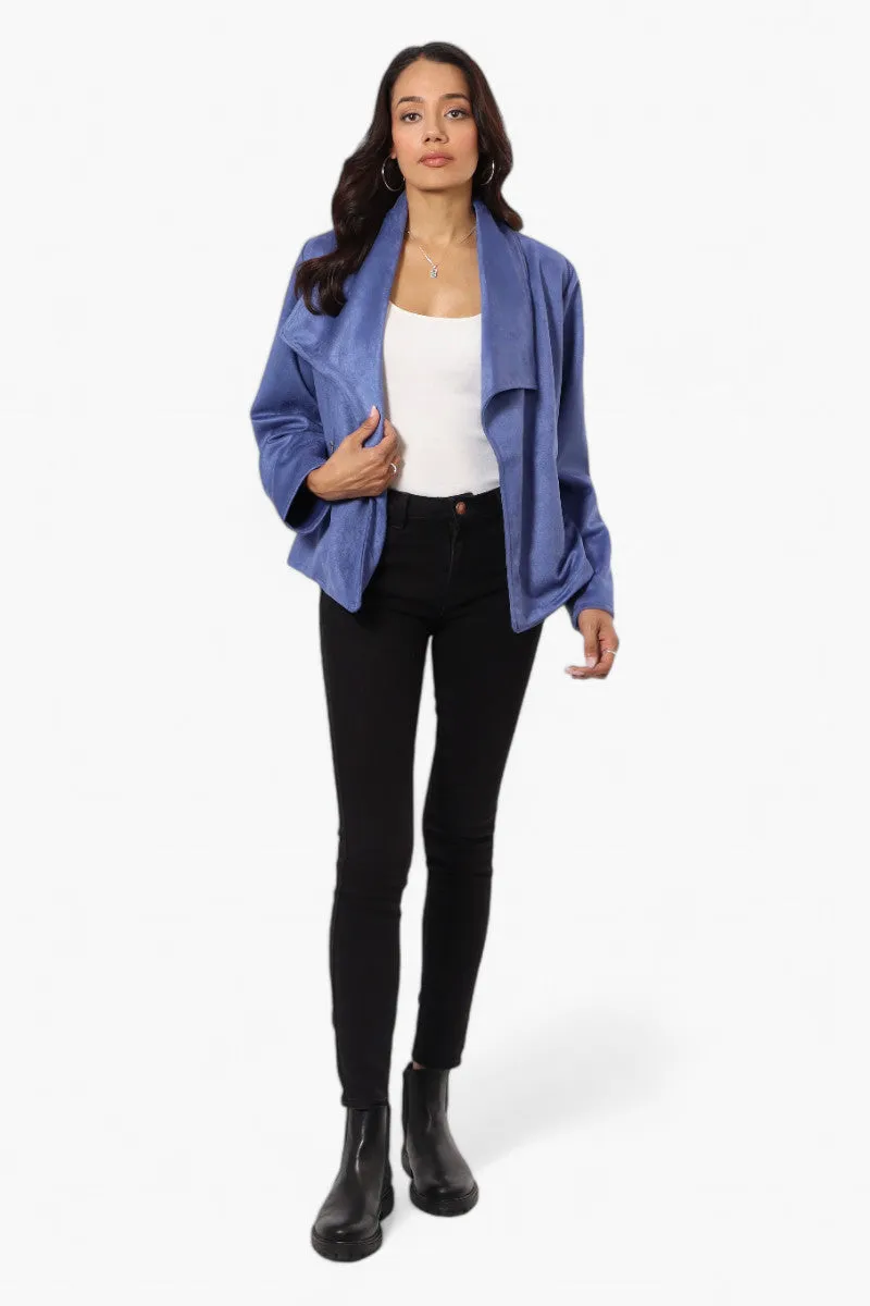 Beechers Brook Suede Waterfall Blazer - Blue