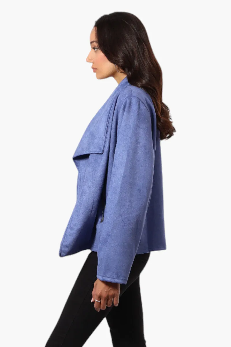 Beechers Brook Suede Waterfall Blazer - Blue