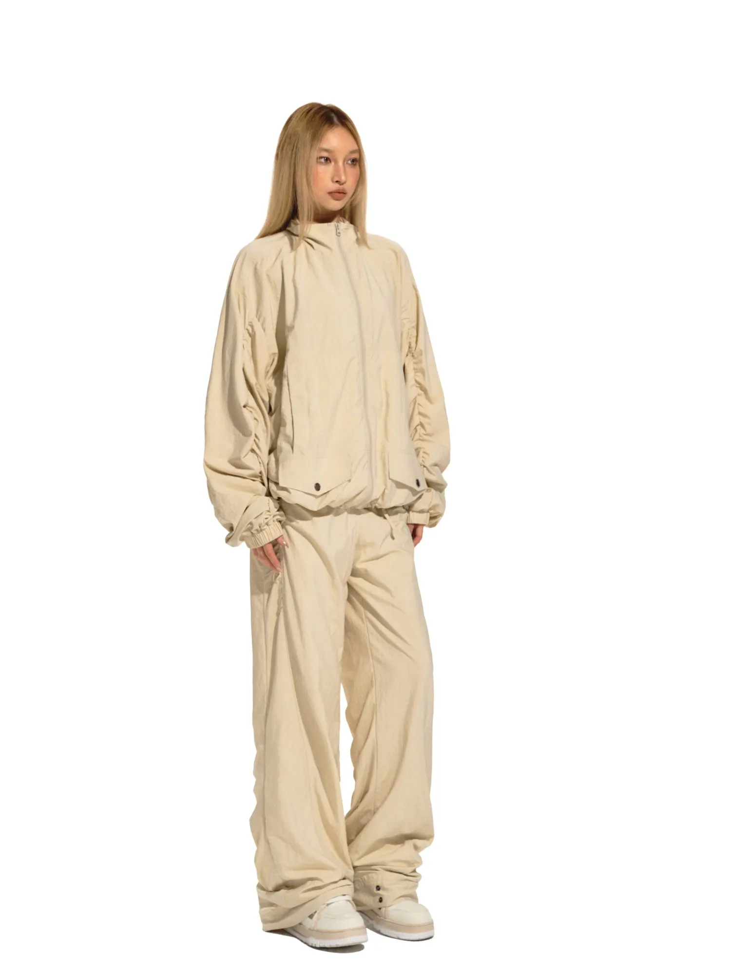 Beige Waterproof Soft Jogging Jacket