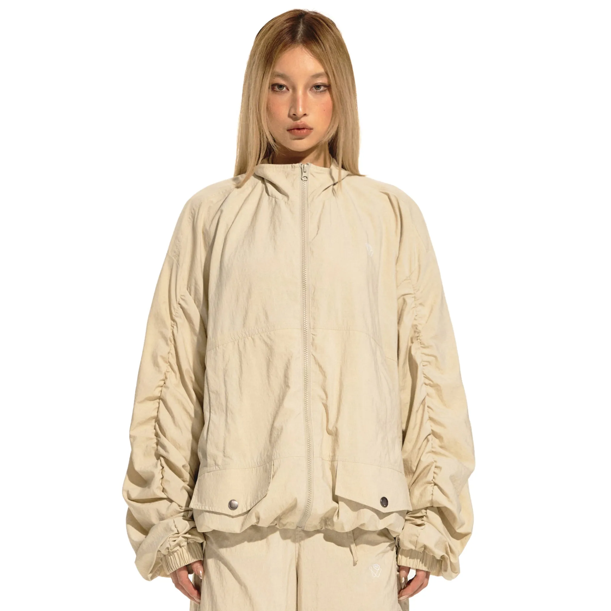 Beige Waterproof Soft Jogging Jacket