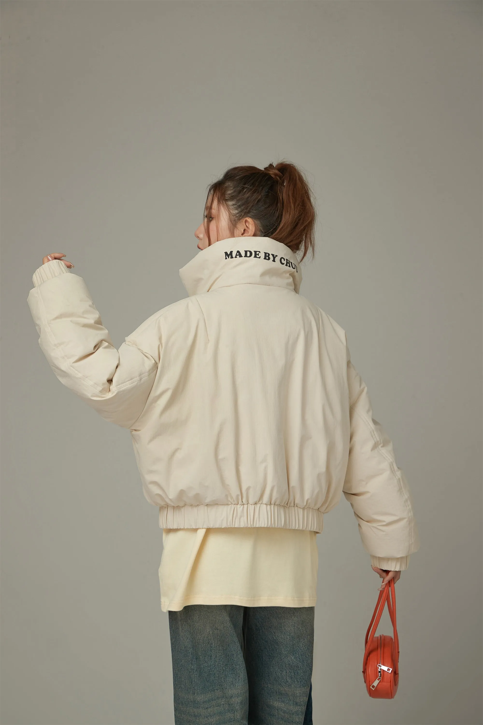 Big Pocket High Neck Sporty Jacket