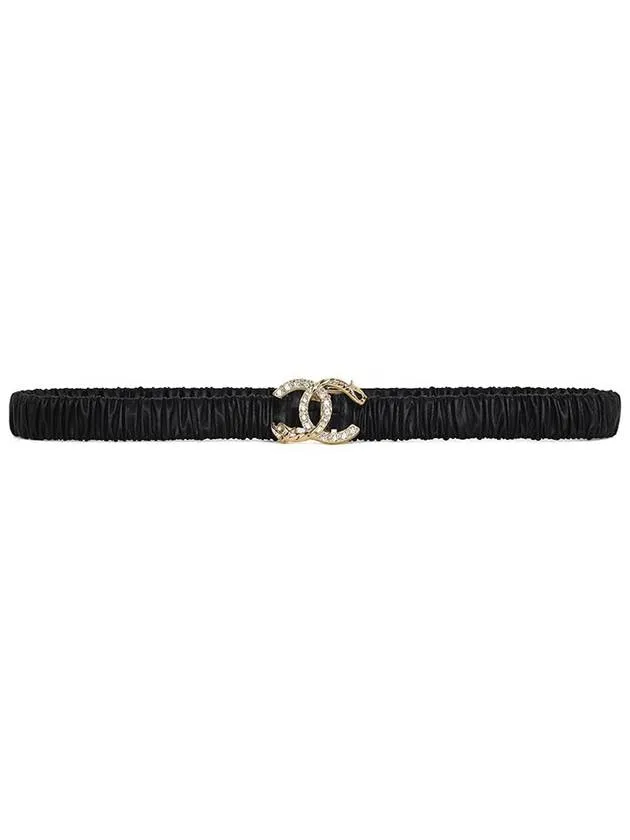 Black CC Crystal Half Belt AA8829