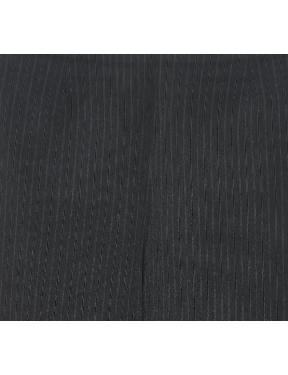 Black Classic Pinstriped Trousers - W32 L31