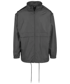 Black - Nylon windbreaker