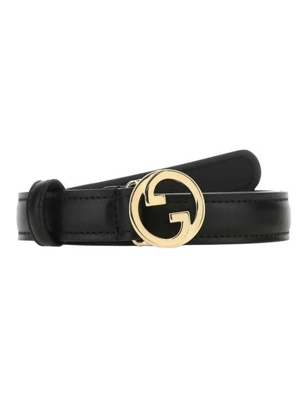 Blondie Thin Leather Belt Black