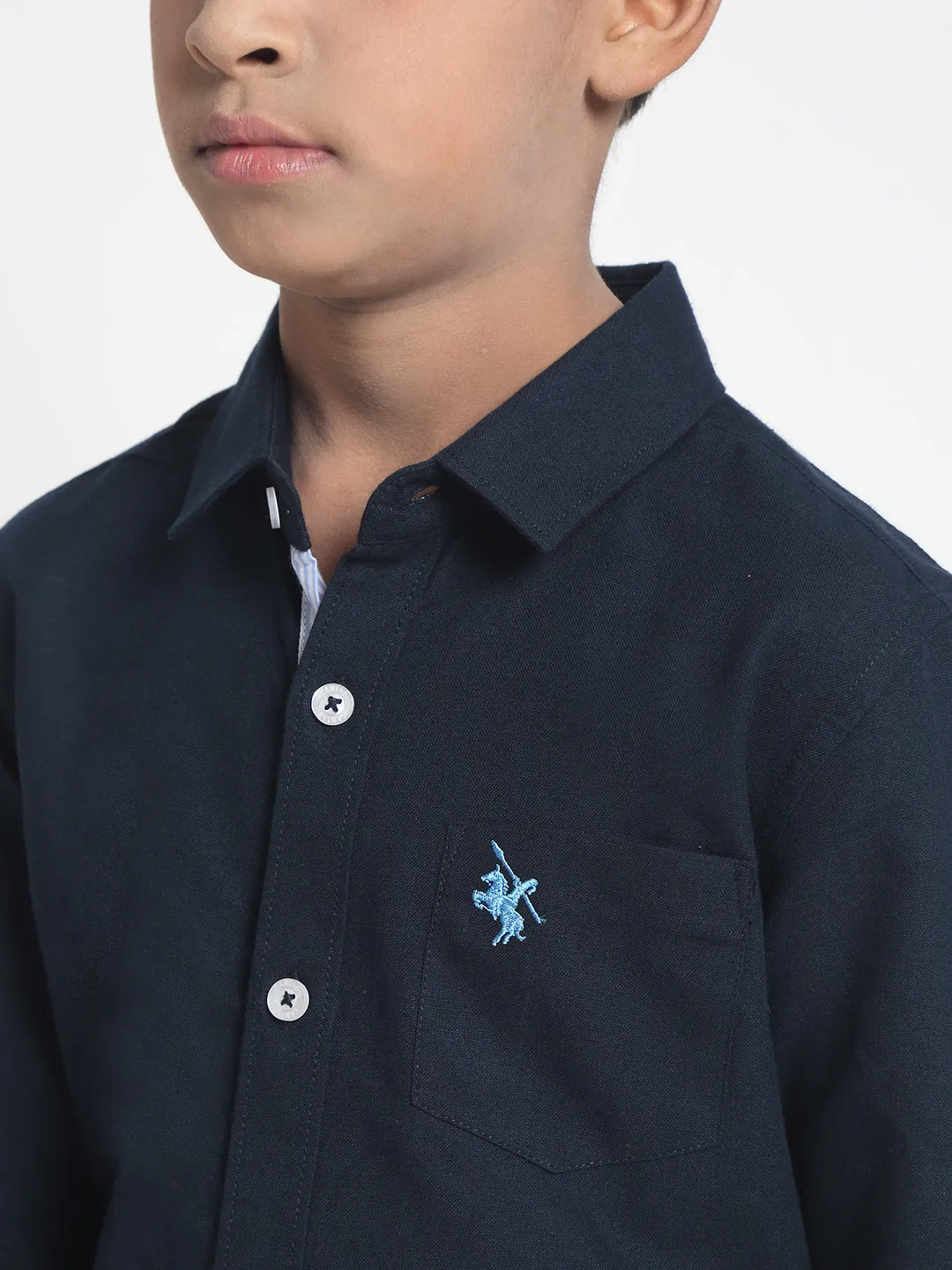 Boys Navy Blue Shirt