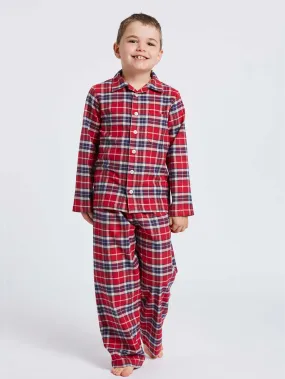 Boys Red Tartan Pyjamas