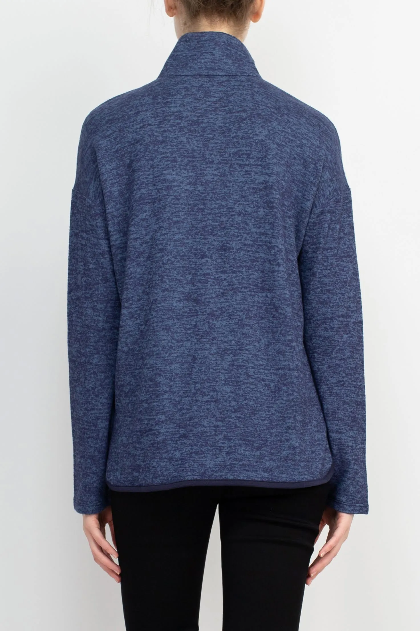 Cable & Guage High Neck Long Sleeve Knit Top