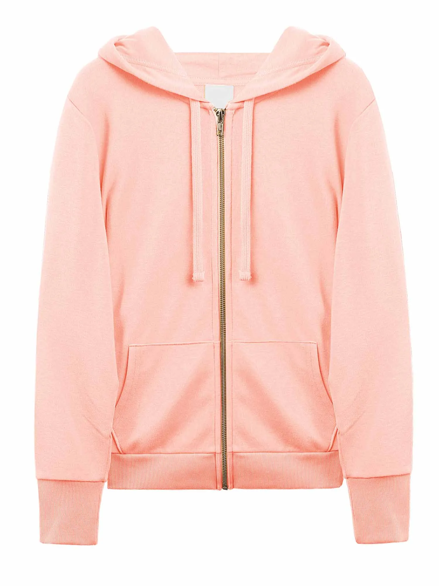 Causal Basic Simple Zip Up Hoodie Sweat Jacket