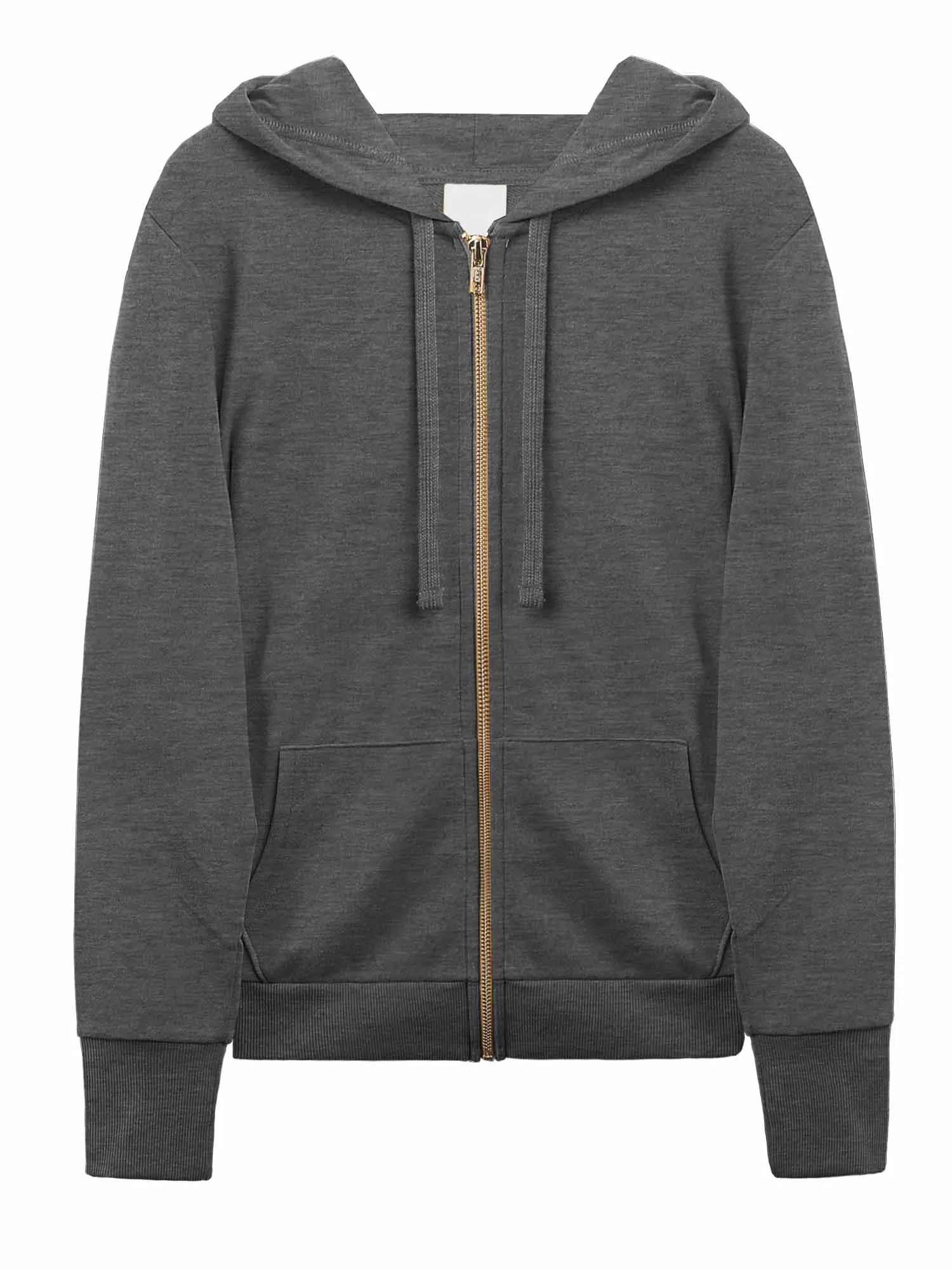 Causal Basic Simple Zip Up Hoodie Sweat Jacket