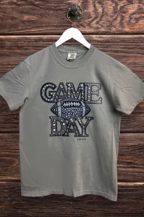 CC DTF RHINESTONE FOOTBALL GAME DAY - GREY