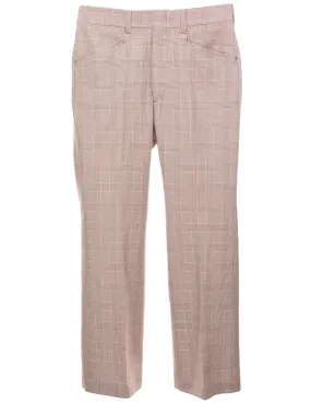 Checked Pattern Trousers - W34 L29