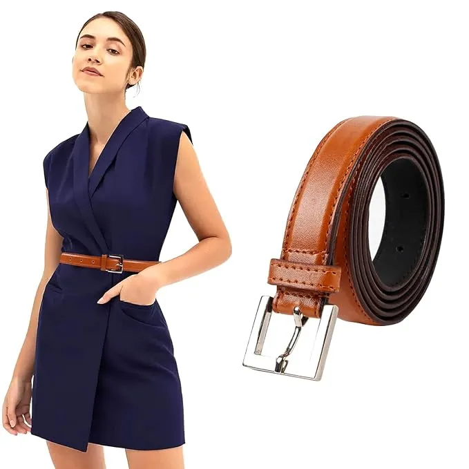 CIMONI Leather women belt of casual & formal uses [Red Color]