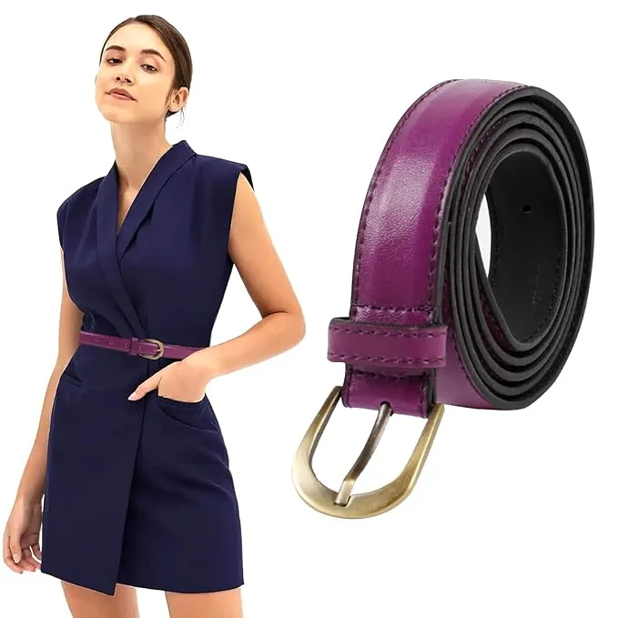 CIMONI Leather women belt of casual & formal uses [Red Color]