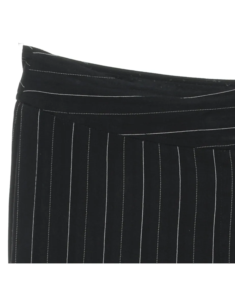 Classic Black Striped Trousers - W30 L30