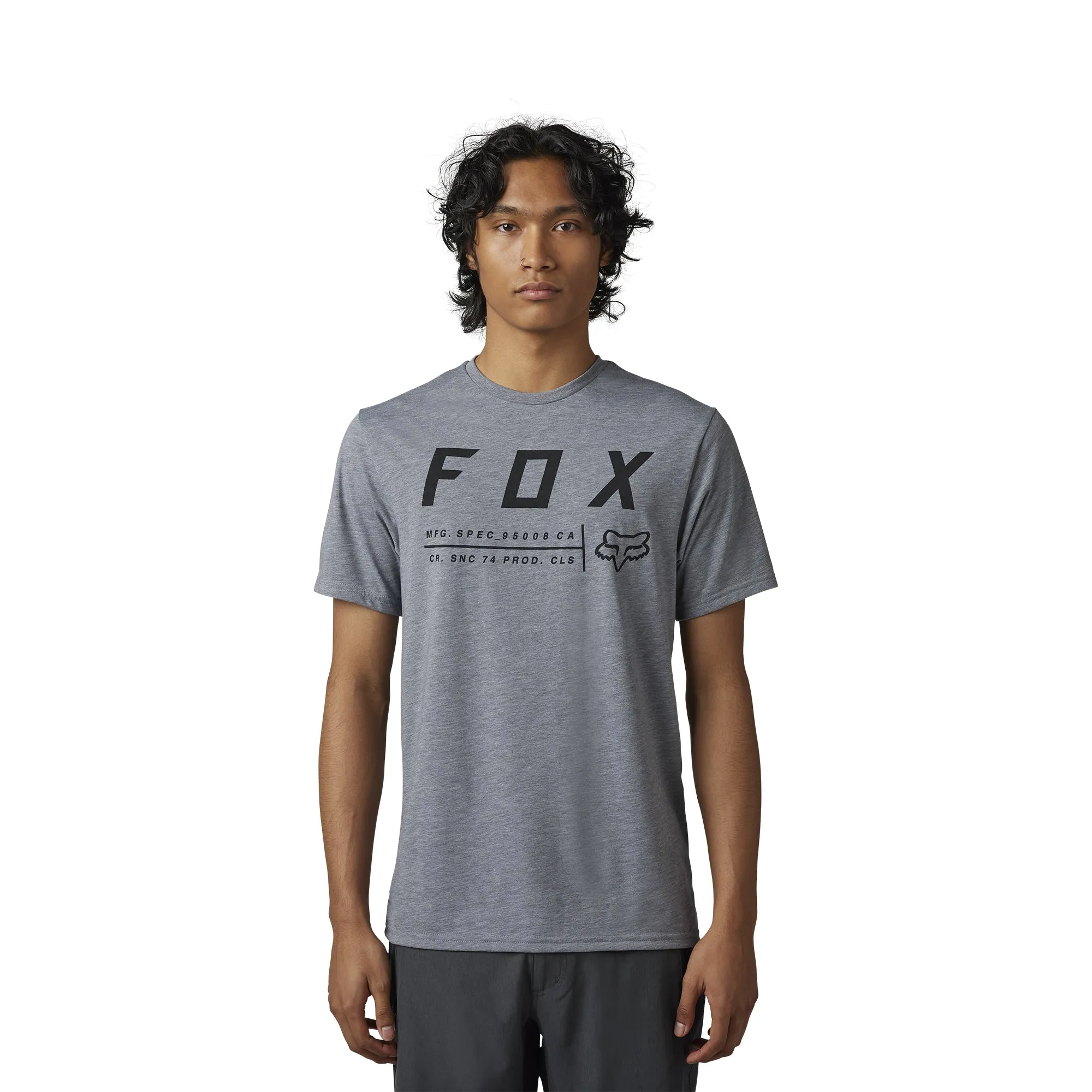 Fox Racing  Mens Non Stop Short Sleeve Tech Tee T-Shirt TruDri Heather Graphite