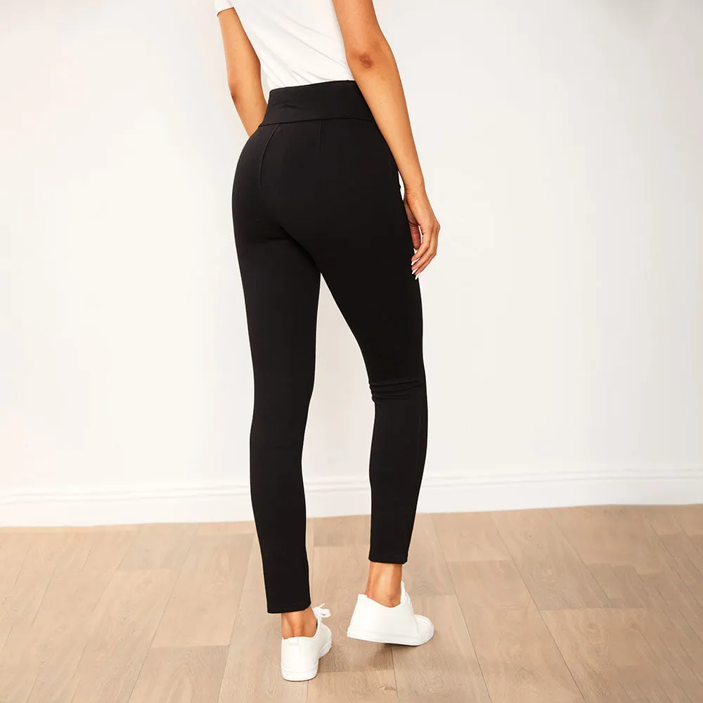 Holly Stretch Spandex Leggings (Black)