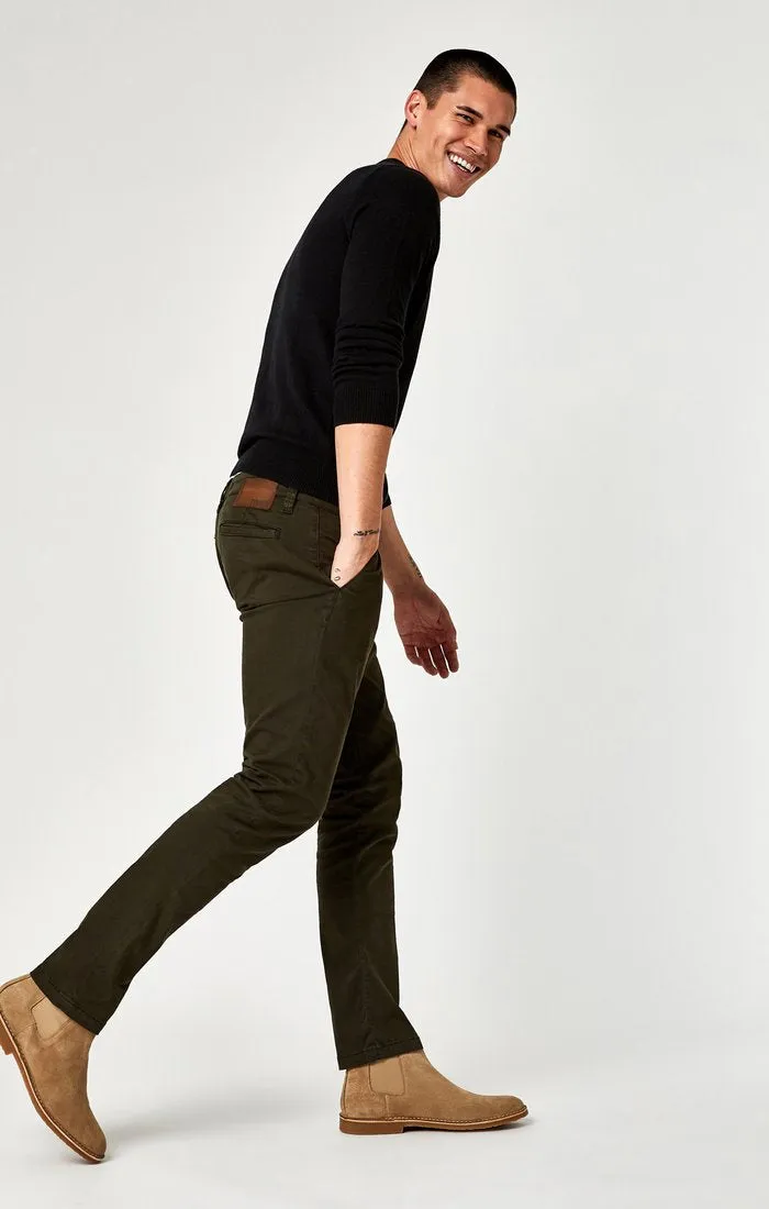 JOHNNY DARK GREEN TWILL PANT