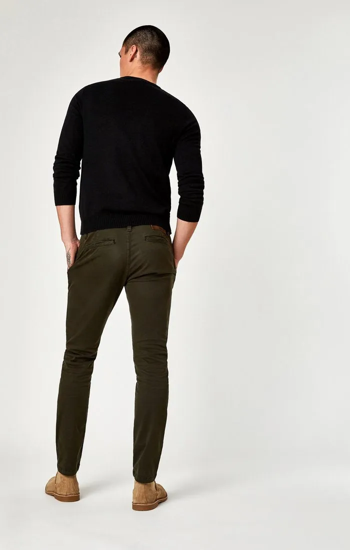 JOHNNY DARK GREEN TWILL PANT