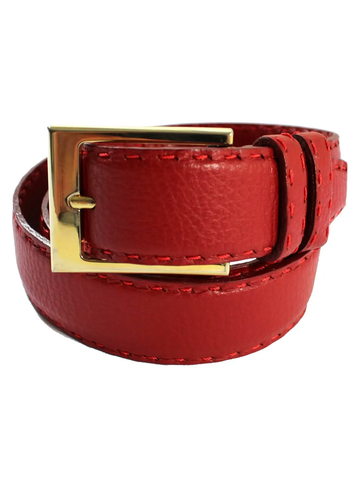 Kiton Leather Belt Cranberry Red Men Belt 85 / 34 FINAL SALE