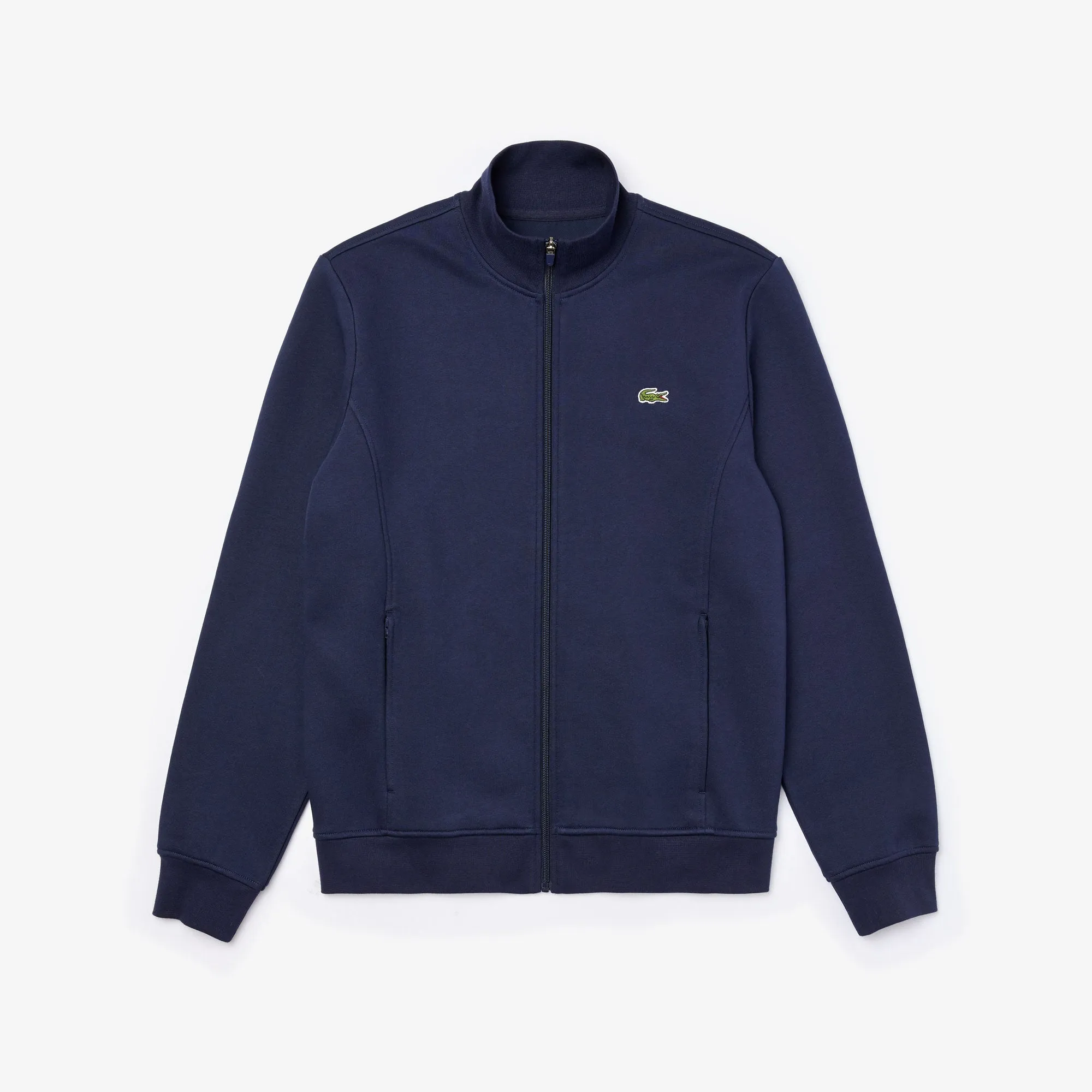 Lacoste SPORT Cotton Blend Fleece Zip Sweatshirt Navy