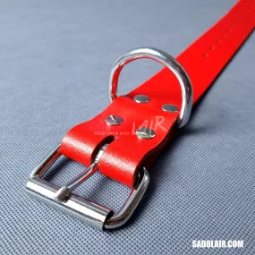 Leather Bondage Belt 40mm Red