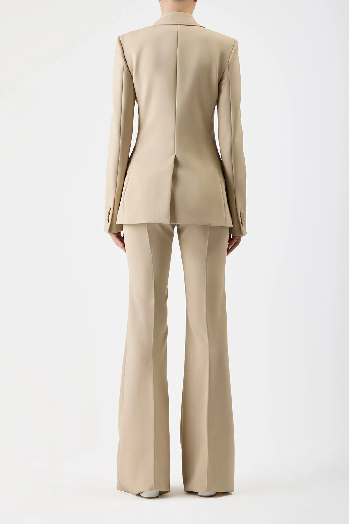 Leiva Blazer in Khaki Sportswear Wool