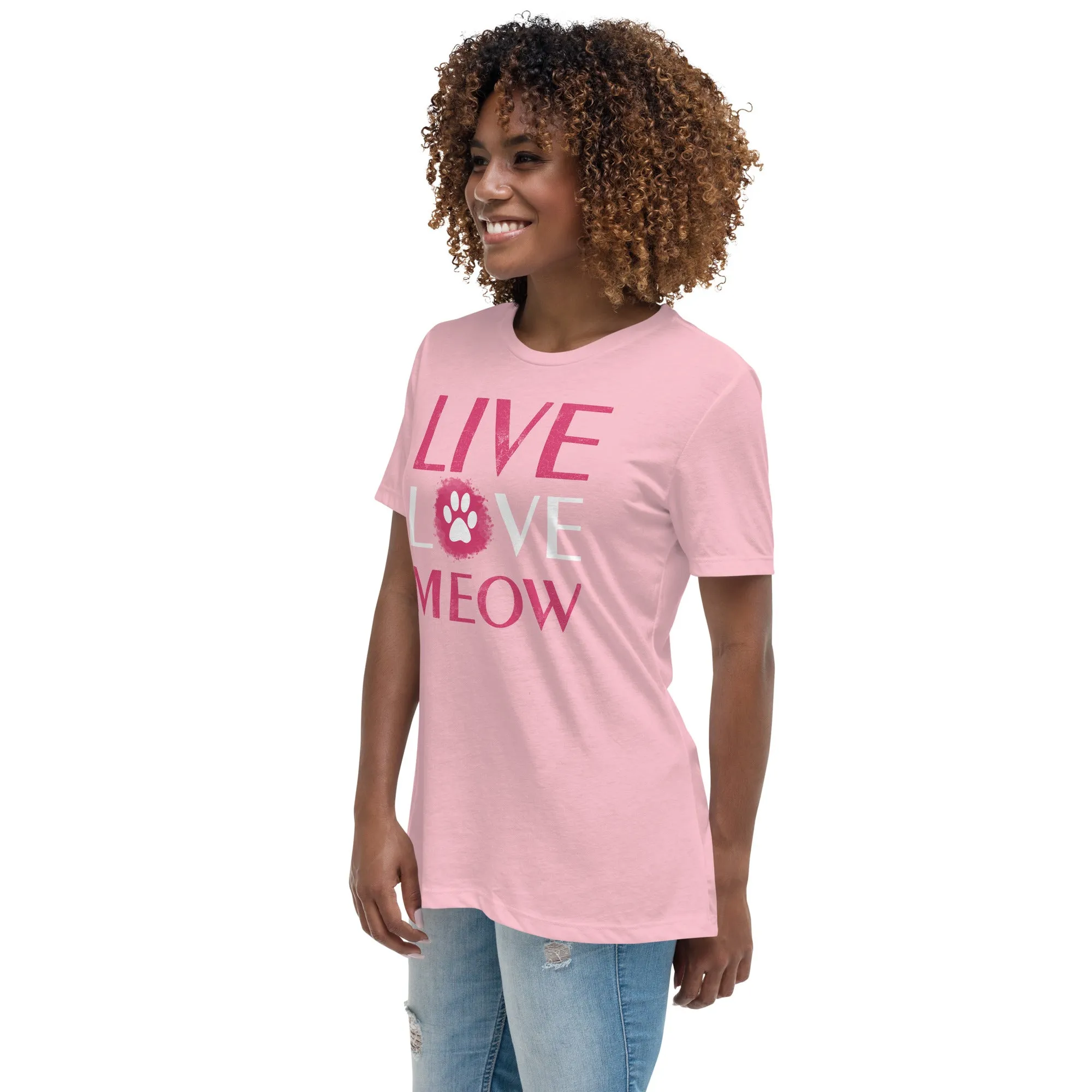 Live, Love, Meow Women's Relaxed T-Shirt