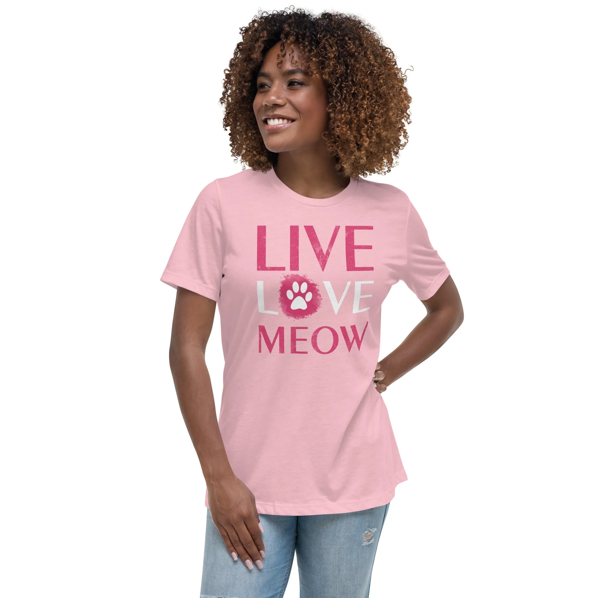 Live, Love, Meow Women's Relaxed T-Shirt