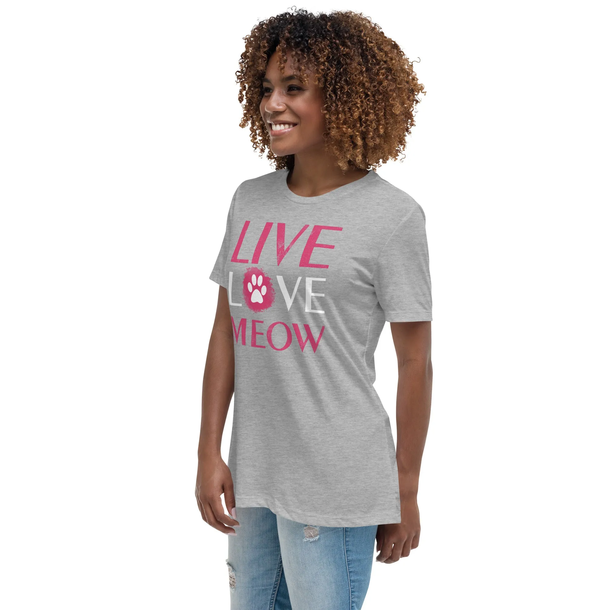 Live, Love, Meow Women's Relaxed T-Shirt