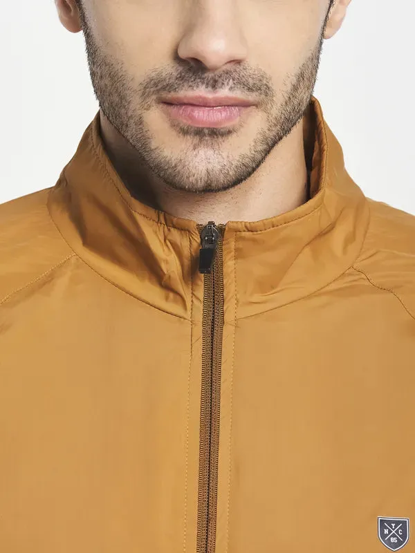 Men Brown Shadow Green Sporty Jacket