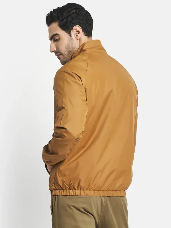 Men Brown Shadow Green Sporty Jacket