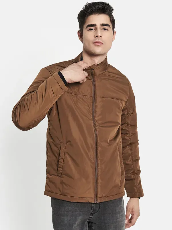 Men Brown Sporty Jacket