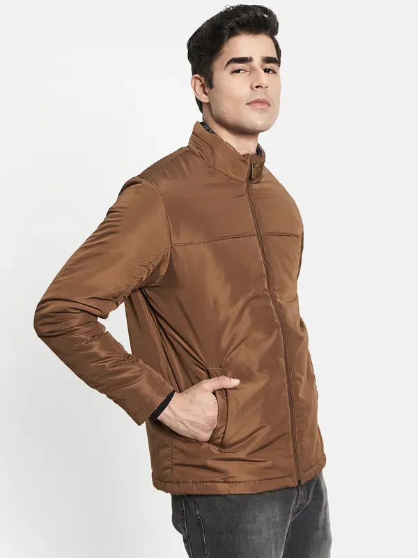 Men Brown Sporty Jacket