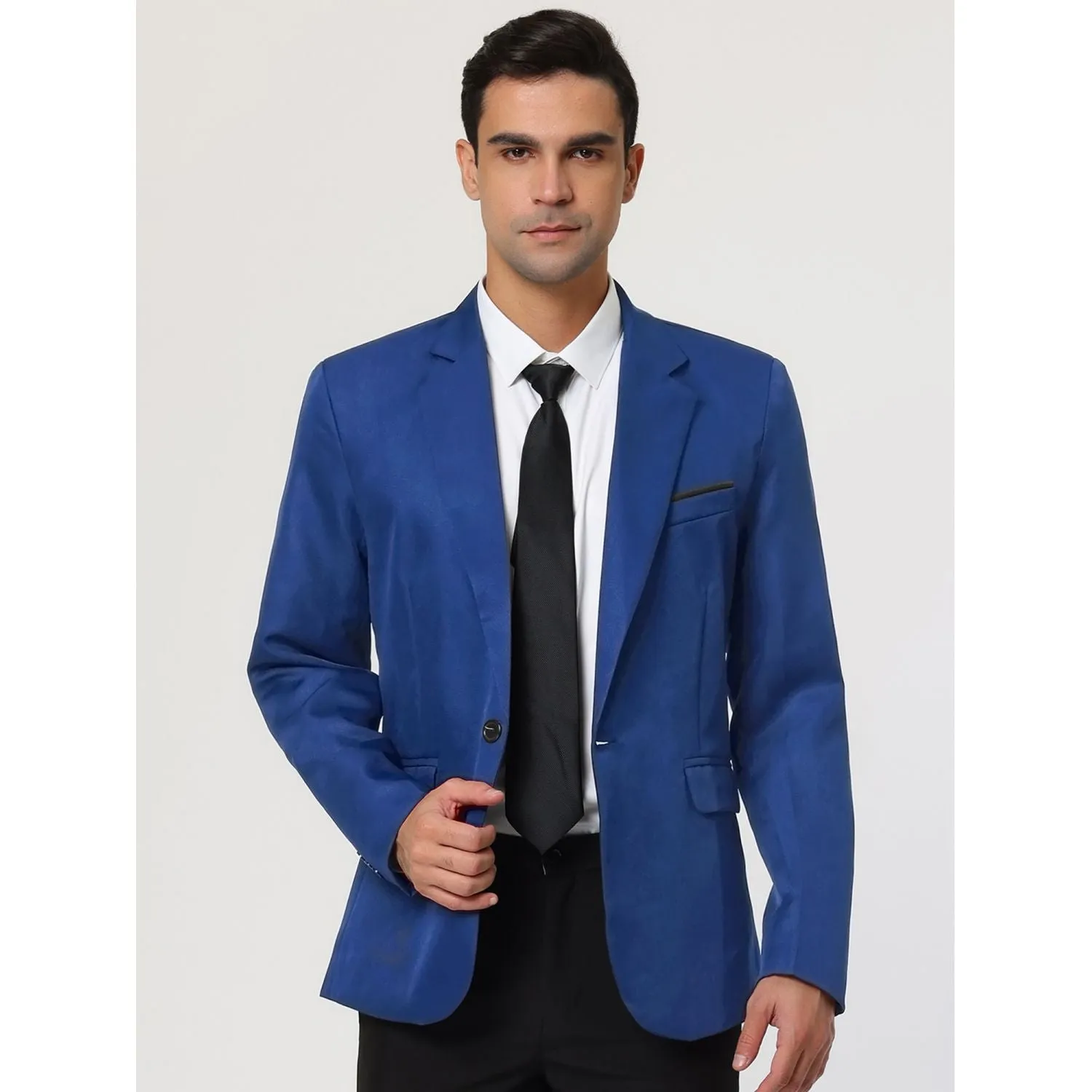 Men's business fitted jacket with one button, business jacket Lars Amadeus