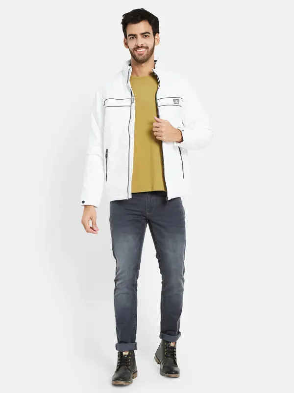 Mettle Men White Sporty Jacket