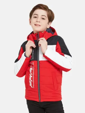 Octave Boys Red Colourblocked Sporty Jacket