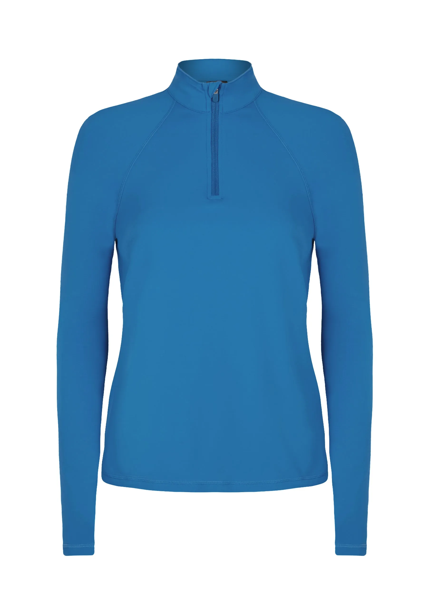 Performance Long Sleeve Half Zip Top-Sapphire Blue