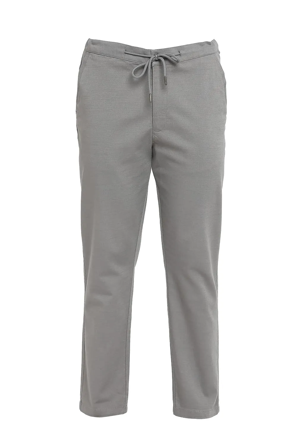 Relaxed Fit Cotton Viscose Stretch Dobby Trousers