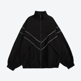 Retro-Inspired Full-Zip Windbreaker Jackets