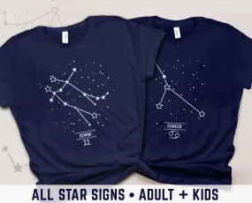 Star Sign Constellation T-Shirts