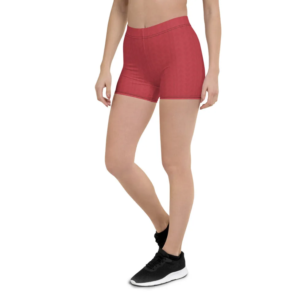 Strawberry Red Low Waist Shorts