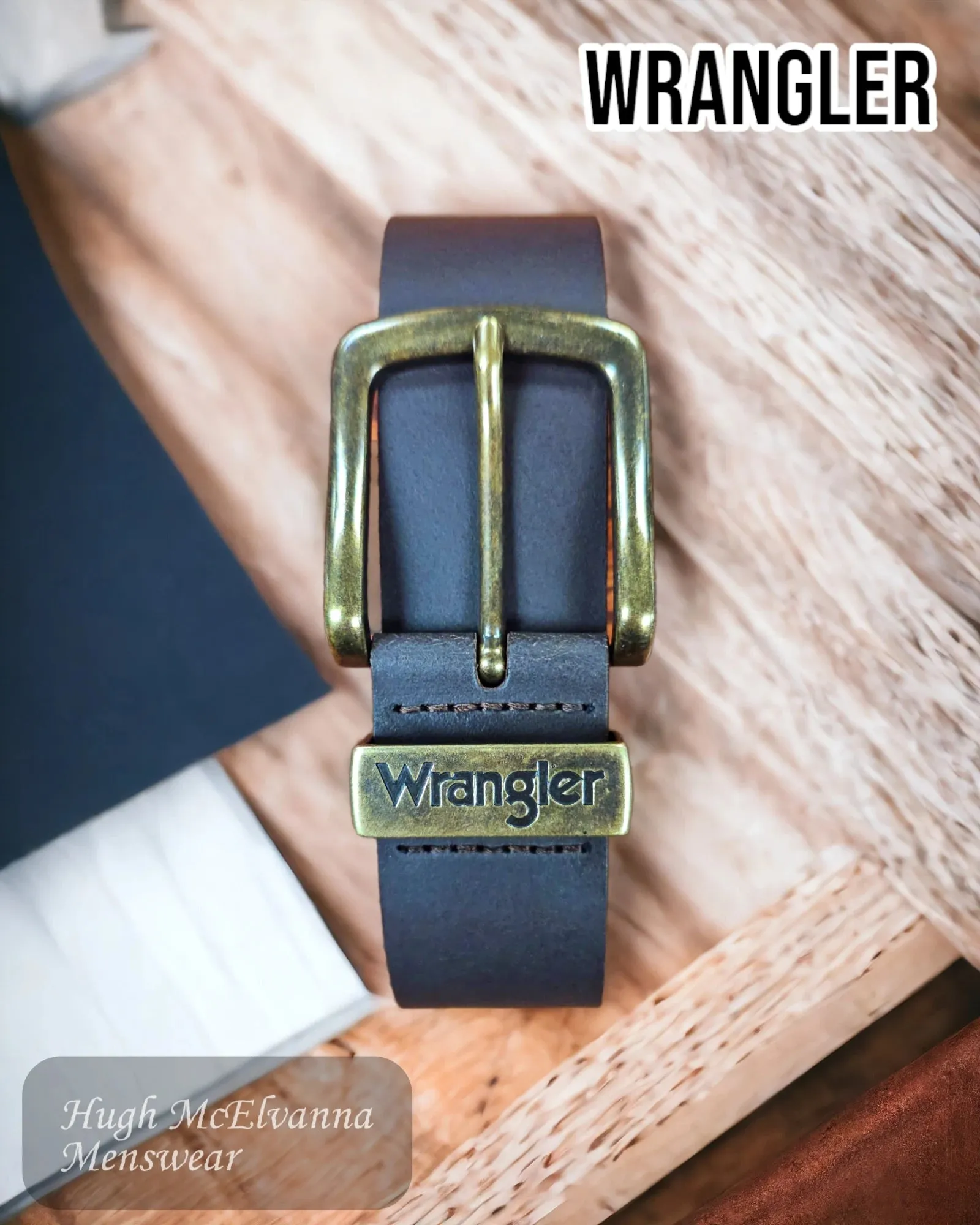 Wrangler Basic Leather Jean Belts - W0080US85